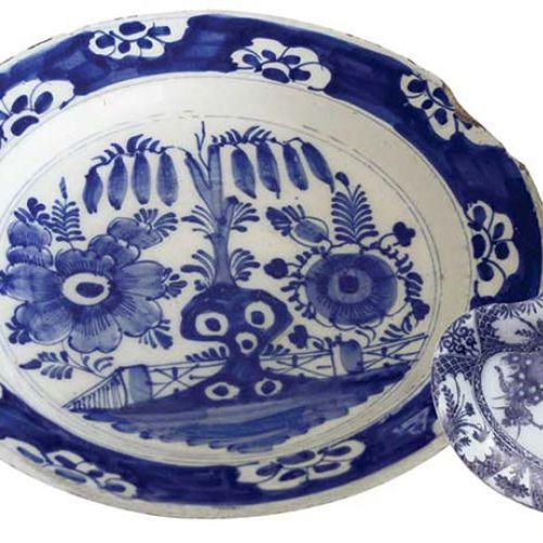 Talerz, Delft, Holandia, XVIII w., 1500 zł, Galeria Grodzka. Miseczka z dekoracją w typie