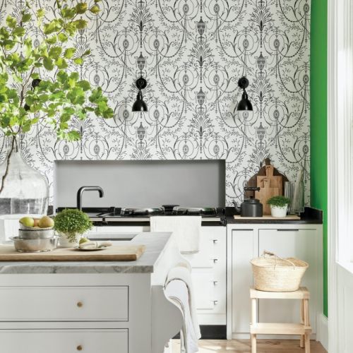 tapeta do białej kuchni