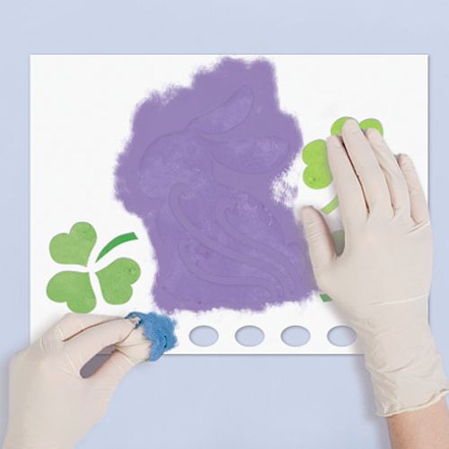 Szablon zająca z koniczyną