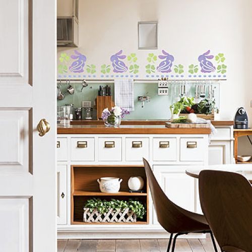 Szablon zająca z koniczyną