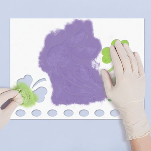 Szablon zająca z koniczyną