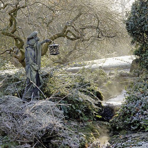 Zima w japońskim ogrodzie