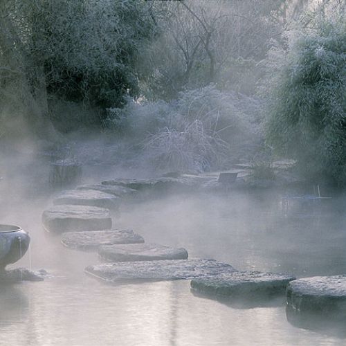 Zima w japońskim ogrodzie