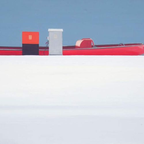 Czerwona łódź , 2013 r. Morze spokoju Tomasza Kołodziejczyka