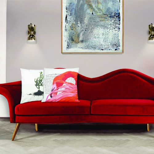 trendy jesień 2018 sofa czerwona