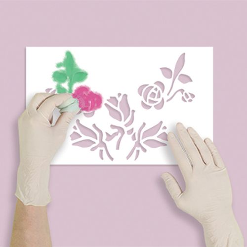 Róże na ścianę - szablon do malowania