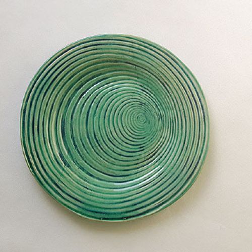 Turkusowo-granatowy talerz, H T CERAM/ Dawanda, pl.dawanda.com