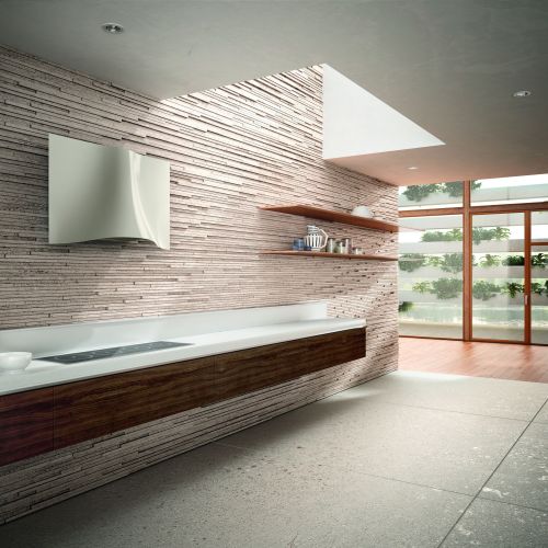 VEIL WH 90. Okap przyścienny w kształcie welonu, szer. 90 cm. Faber i Politechnika Mdiolańska tworzą nowe kanony dizajnu.