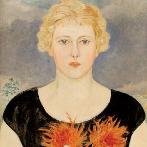 Vlastimil Hofman, Portret dziewczyny z astrami , 1927 r.