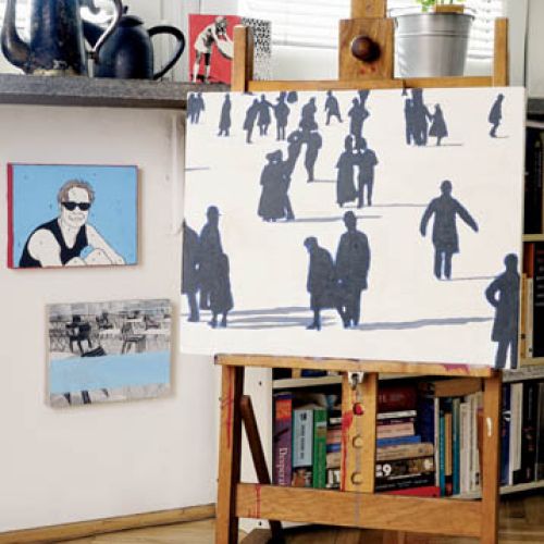 W mieszkaniu z widokiem na most Poniatowskiego powstała prywatna kolekcja Eli i Martina van Dijków.