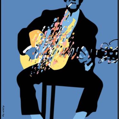 Waldemar Świerzy Z cyklu Wielcy ludzie jazzu , lata 80. XX w., WWW.JAZZARTCOLLECTION.COM