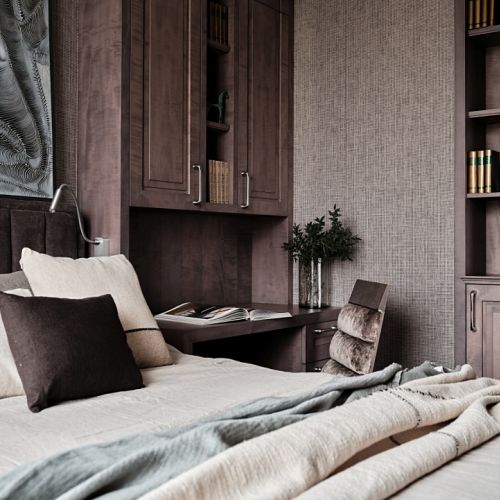 sypialnia w apartamencie projektu Rolanda Stańczyka