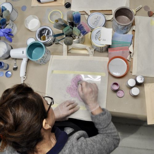 Czytelniczki Werandy na warsztatach malowania