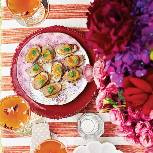 Wędzona pierś kaczki z mandarynkową salsą.