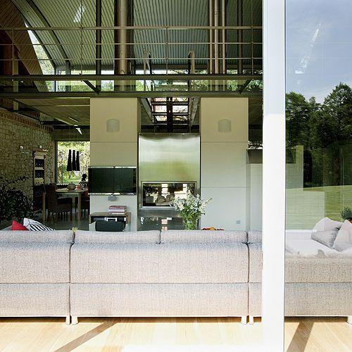 Widok od strony tarasu. Loft pod strzechą