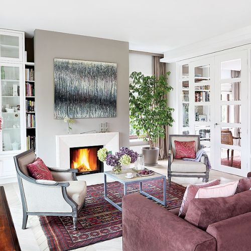 różowy salon inspiracje