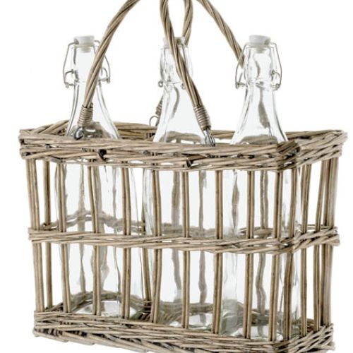 Wiklinowy stojak z butelkami – 76 zł. CASA BIANCA