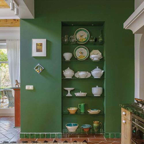 butelkowa zieleń w kuchni