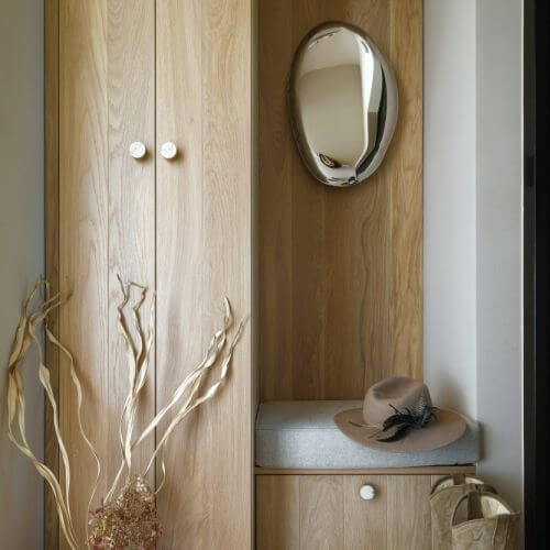 drewniane meble do przedpokoju