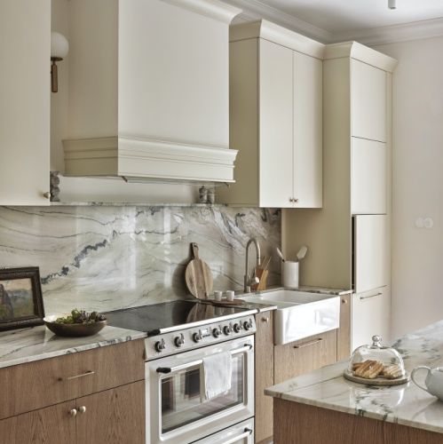 kaszmirowa kuchnia styl modern classic