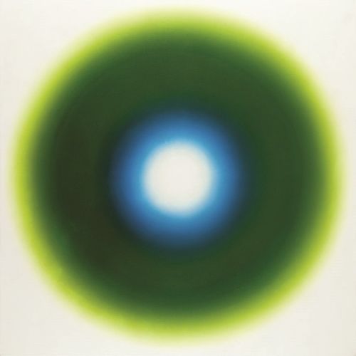 E 6 , olej na płótnie, 1965 r. Wojciech Fangor – sztuka optyczna