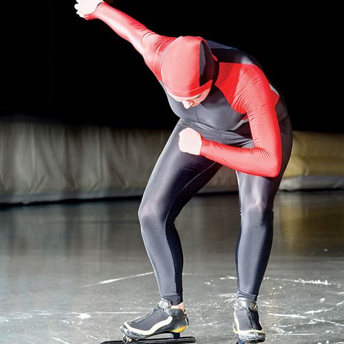 Współczesny panczenista. Na łyżwy