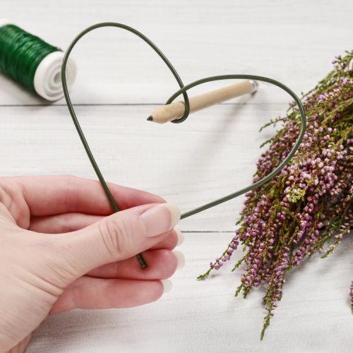 Jesienne dekoracje diy: serce z wrzosu