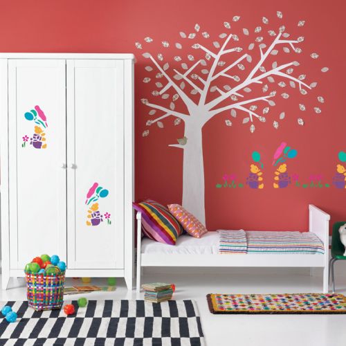 Wzór można umieścic na ścianie i na meblach.