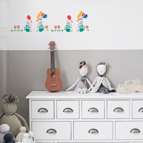 Wzór na ścianie. Wzór do dziecięcego pokoju