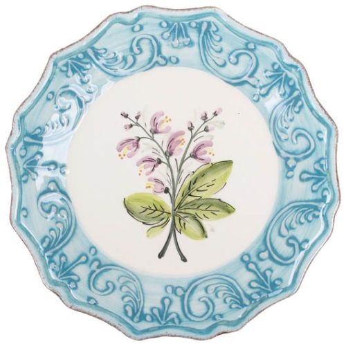 Z kwiatem malwy - ręcznie malowany talerz fabryki Rice kosztuje 99 zł. Z POTRZEBY PIĘKNA