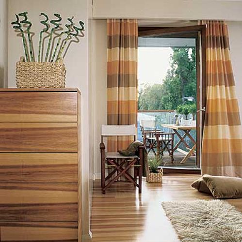 Z sypialni możemy wyjść na taras. Apartament pilota