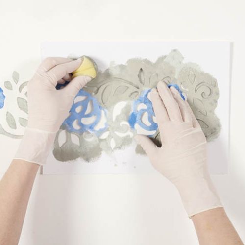 Zamalowujemy poszczególne części wzoru.