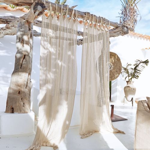 zasłony na taras boho