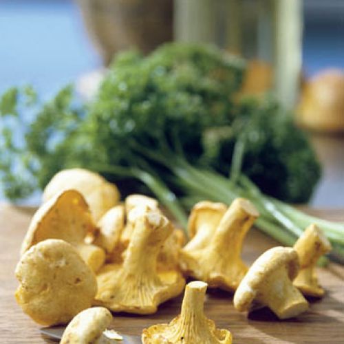 Złociste kurki w sam raz do kaczych udek.