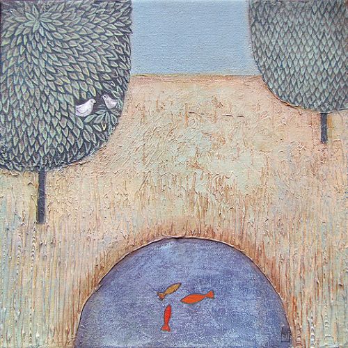 Złota rybka, 2008. Joanna Teper lepi i maluje