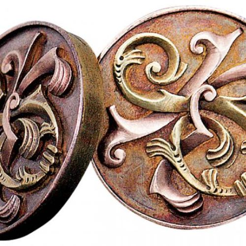 Złote spinki wykonane w Kazaniu dla polskiej rodziny Sołtanów, przed 1914 r., Rosja, cw 2100 zł, REMPEX