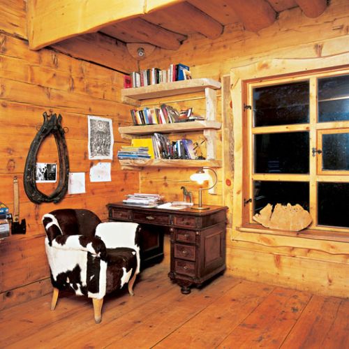 Dom z drewna i kamienia