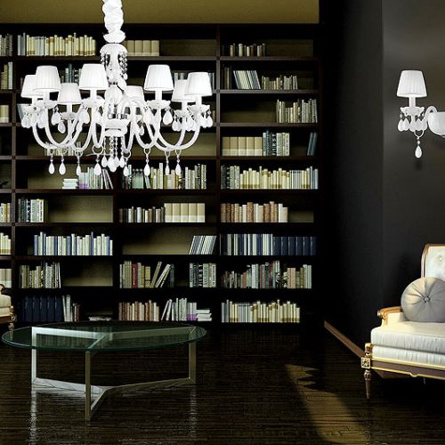 Żyrandol ośmioramienny kosztuje 795 euro netto, kinkiet – 235 euro netto. MASIERO GROUP