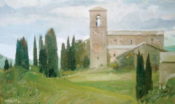 Józef Panfil, Pejzaż z okolic Spoletto , cs 4300 zł, RYNEK SZTUKI ŁÓDŹ