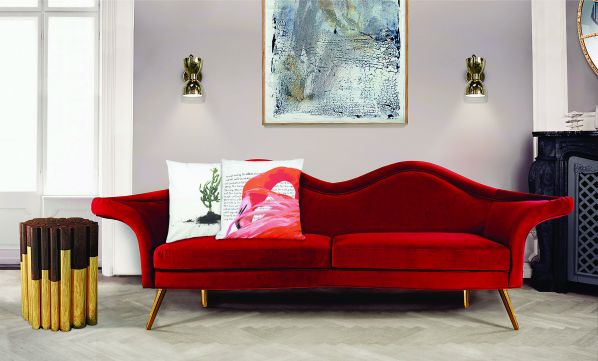 trendy jesień 2018 sofa czerwona