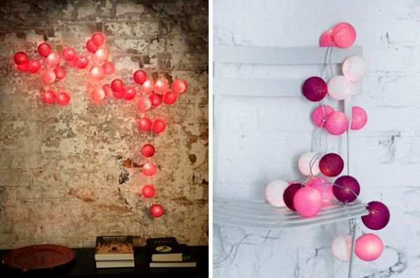 Kolorowe, świecące girlandy 