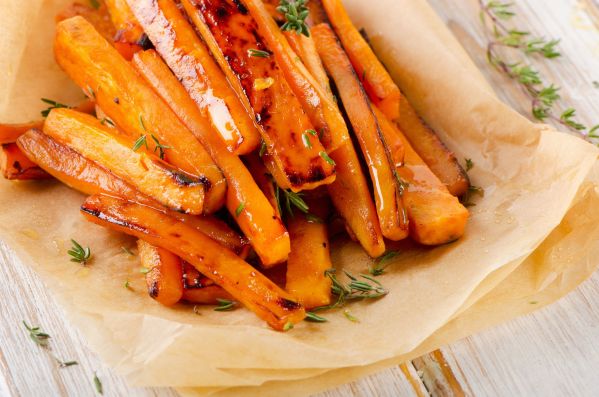 Pieczone frytki z batatów