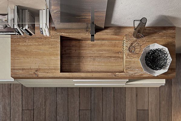 GIUNONE, umywalka ze starzonego, impregnowanego drewna, EDONÉ DESIGN, edonedesign.it