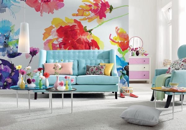 Modnie: kolorowe tapety we wzory