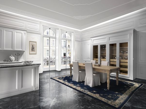 Kuchnia Castagna Cucine. Kuchnia z ręcznie rzeźbionymi detalami