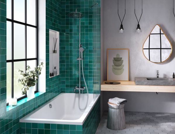 prysznic z wanną aranżacja