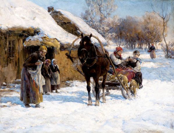 Alfred Wierusz-Kowalski, Słoneczny zimowy dzień , cw 95 tys. zł, OSTOYA