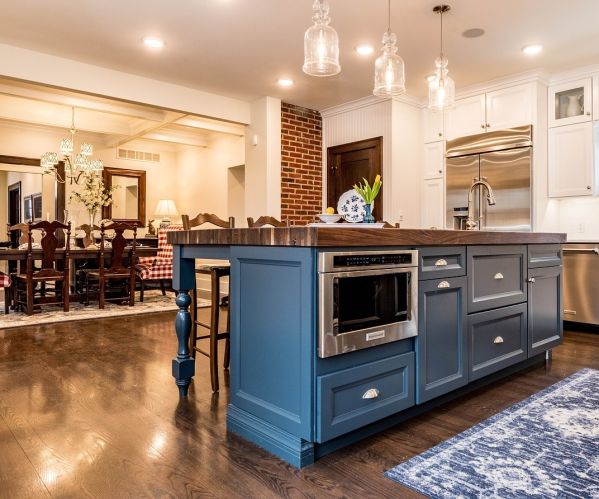 aranżacja salonu z kuchnią