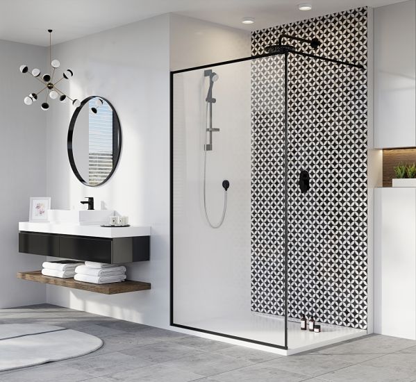 jak urządzić biało-czarną łazienkę