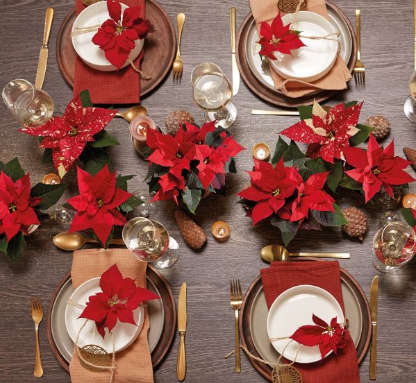 dekoracja stołu na boże narodzenie
